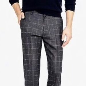 J. Crew Ludlow Window pane wool pants
